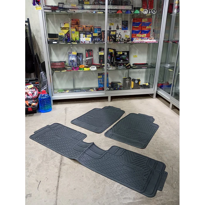 Pisos de Goma Universal para Autos y Suv 3 Piezas Camello Grandes 6