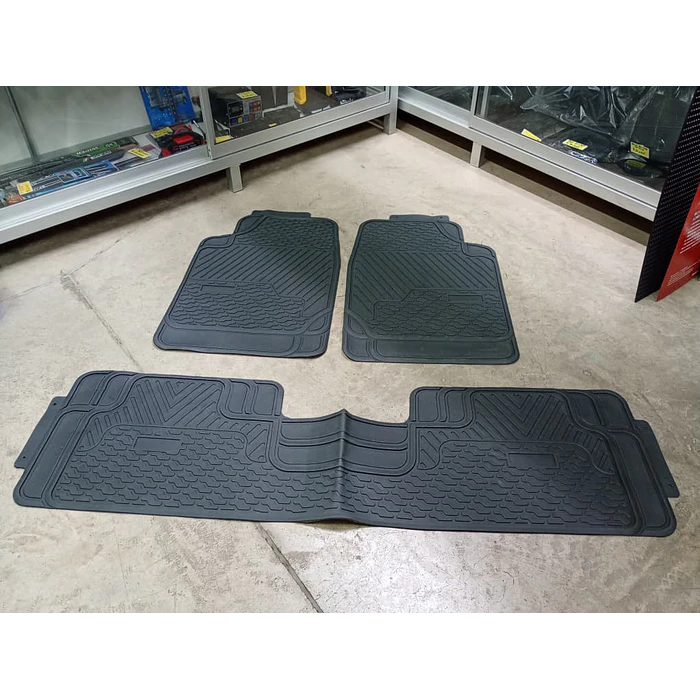 Pisos de Goma Universal para Autos y Suv 3 Piezas Camello Grandes 7