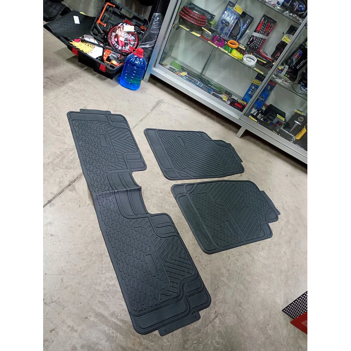 Pisos de Goma Universal para Autos y Suv 3 Piezas Camello Grandes 9