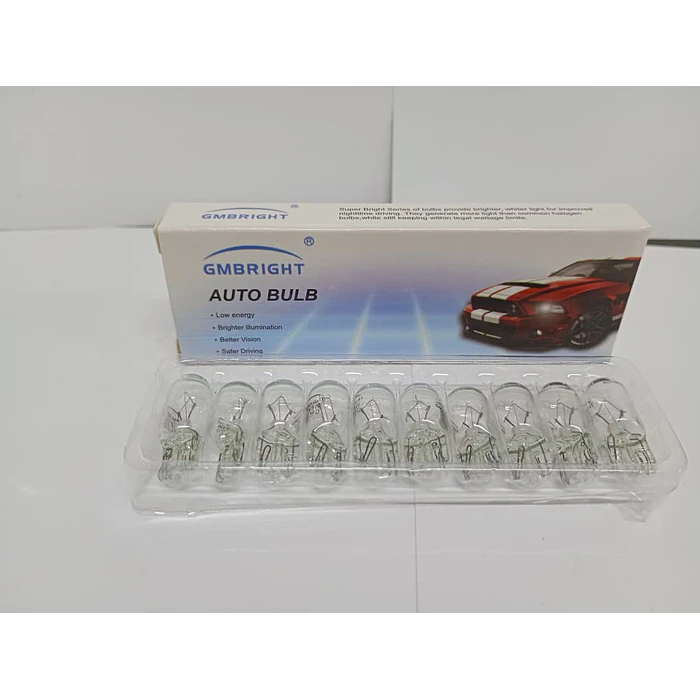 Caja 10 Ampolletas T10 W5W 12V 5W Halógenas de Posición y  Patente de autos 9
