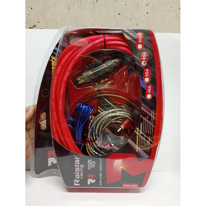 Kit de cables de audio y sonido amplificación para auto, Modelo Premium Número 8 1