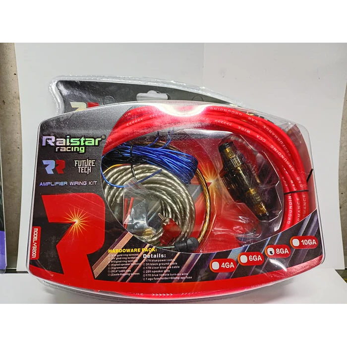 Kit de cables de audio y sonido amplificación para auto, Modelo Premium Número 8 3