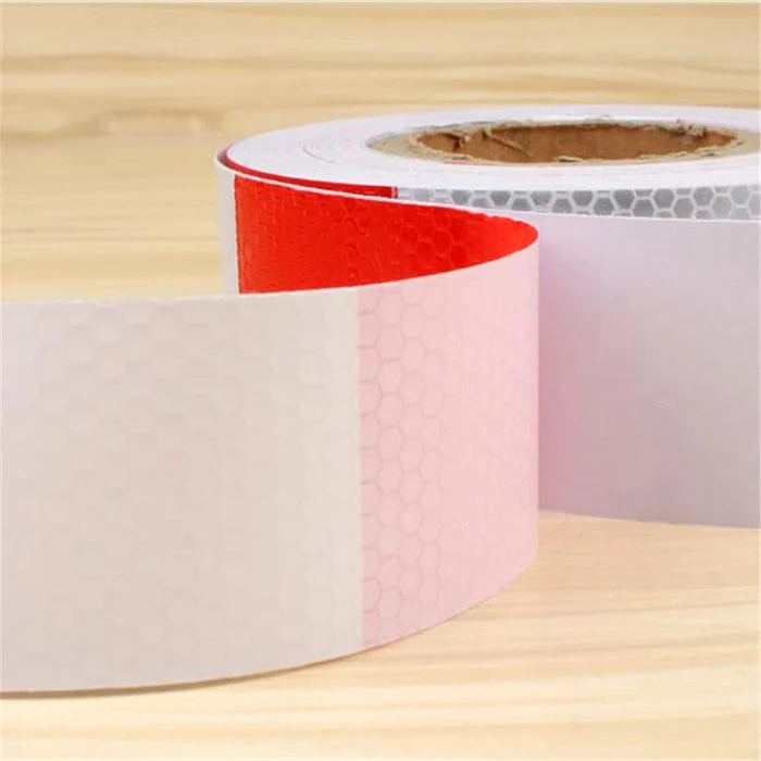 Cinta Reflectante Roja Blanca Camión 45m x 5cm Seguridad 8