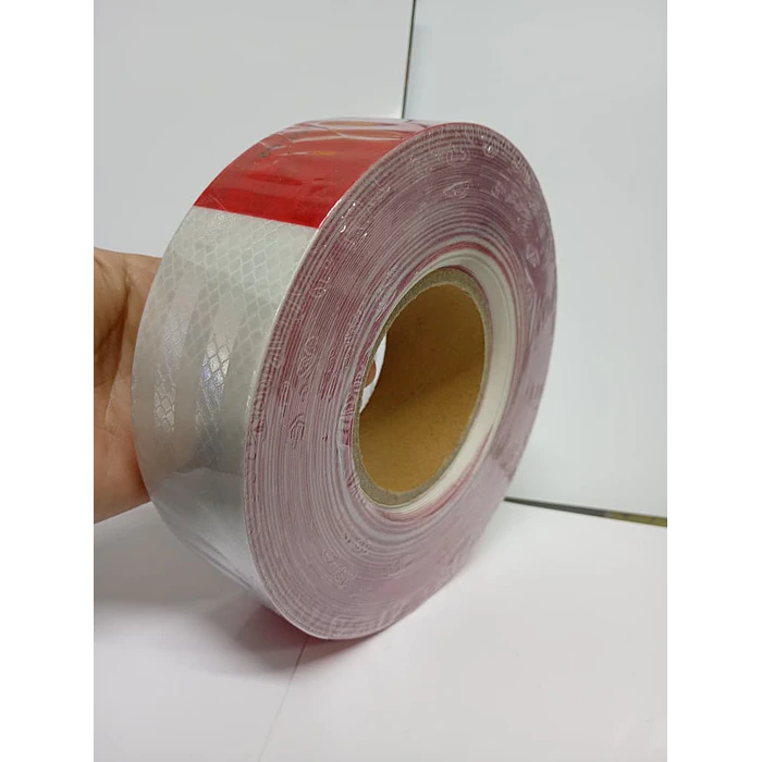 Cinta Reflectante Roja Blanca Camión 45m x 5cm Seguridad 10