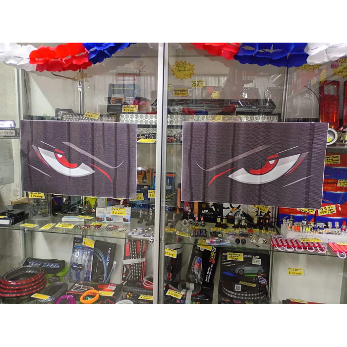 Vinilo Ojos Demonio para Faros de Auto Malla Adhesiva Universal Tuning 50x30 cm 5