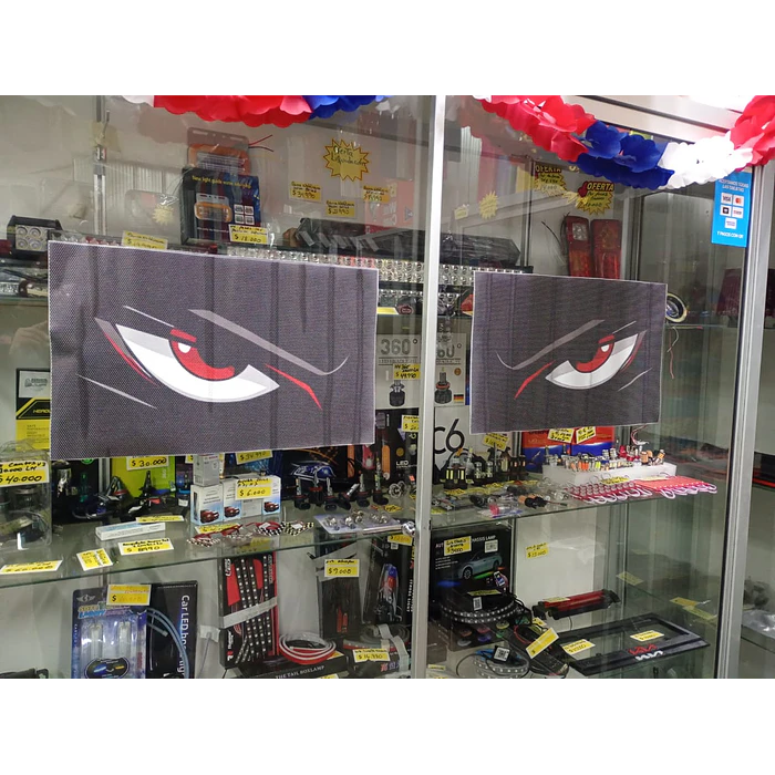 Vinilo Ojos Demonio para Faros de Auto Malla Adhesiva Universal Tuning 50x30 cm 9