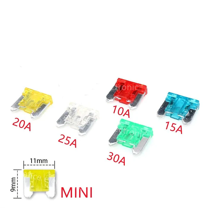 Juego de fusibles en blister de tamaño - micro patas cortas 5