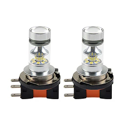  PAR DE AMPOLLETAS LED H15 100W – LUZ ALTA + DRL