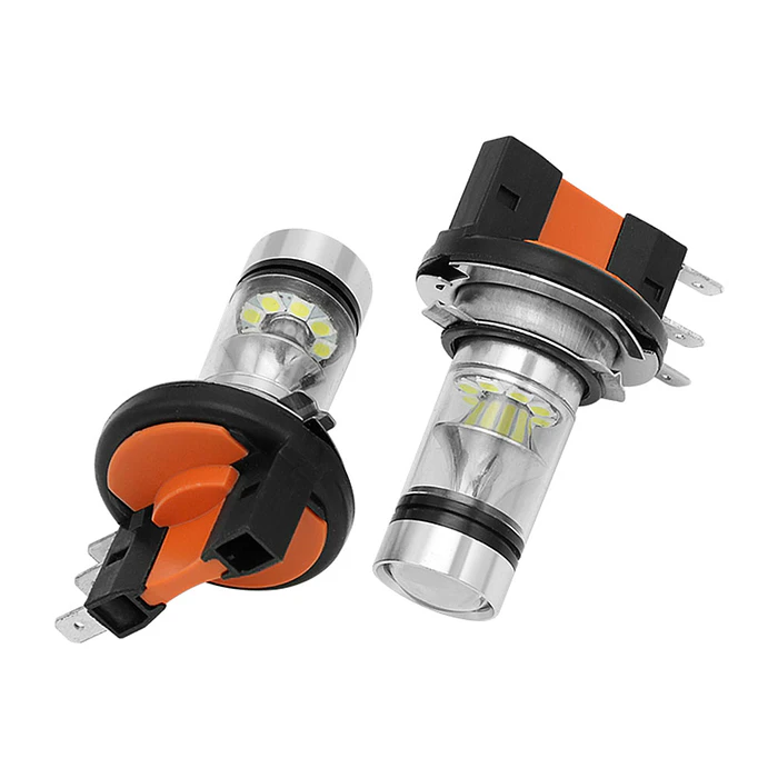  PAR DE AMPOLLETAS LED H15 100W – LUZ ALTA + DRL 15
