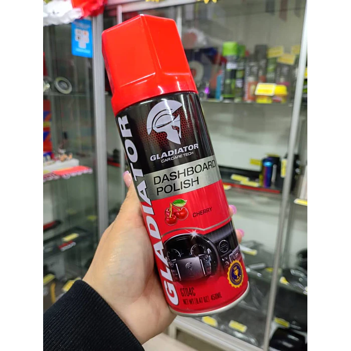 Silicona renovador de plásticos cuero y vinilo gladiator aroma frutal Cherry  450ml 4