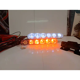  Luz de circulación diurna para autos, lámpara antiniebla de señal de giro, Blanco con ámbar