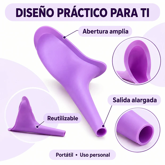 Urinario portátil femenino de emergencia reutilizable, inodoro de 15