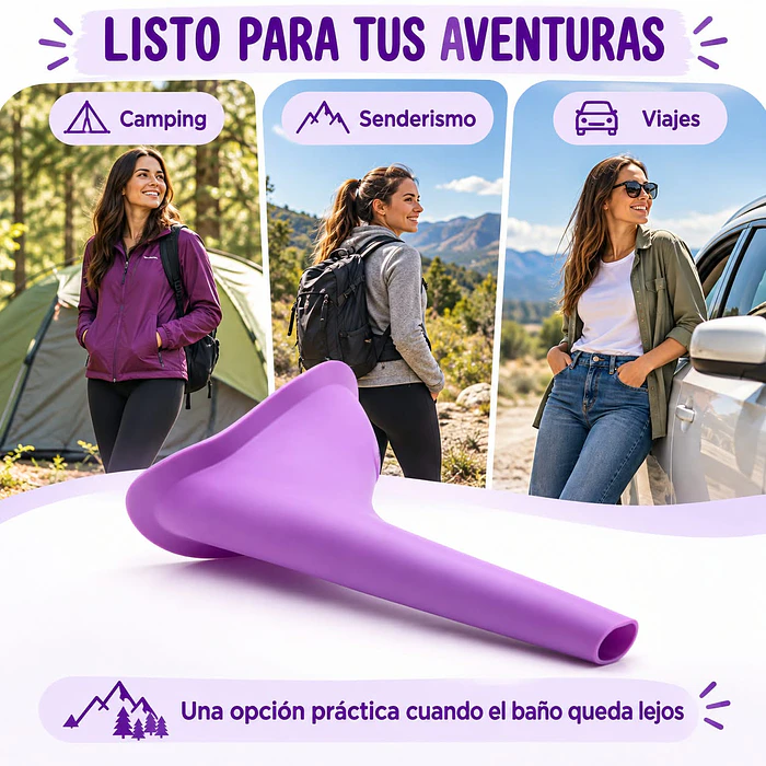 Urinario portátil femenino de emergencia reutilizable, inodoro de 16