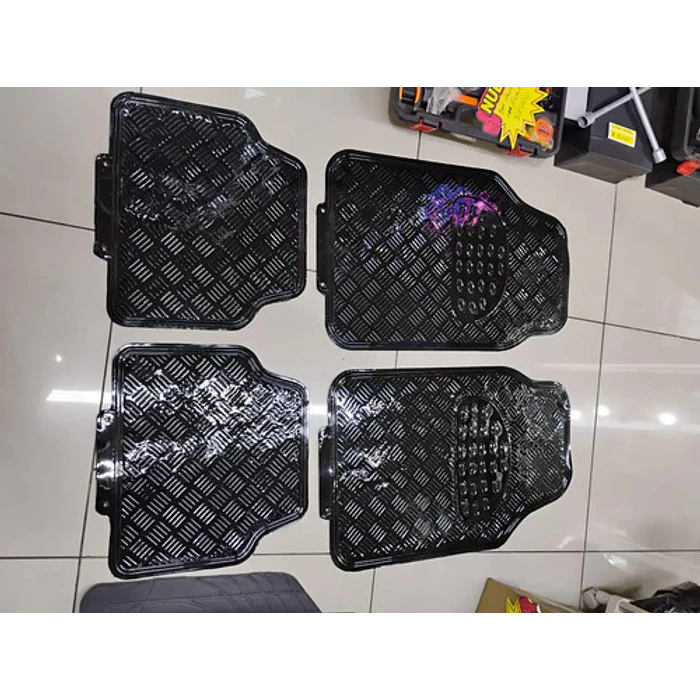 * X4 Alfombras Pisos Tapetes Para Autos* Negro Metalizado Negro 8
