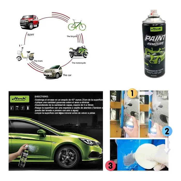 Removedor De Pintura Y Barniz Automotriz 450ml 8