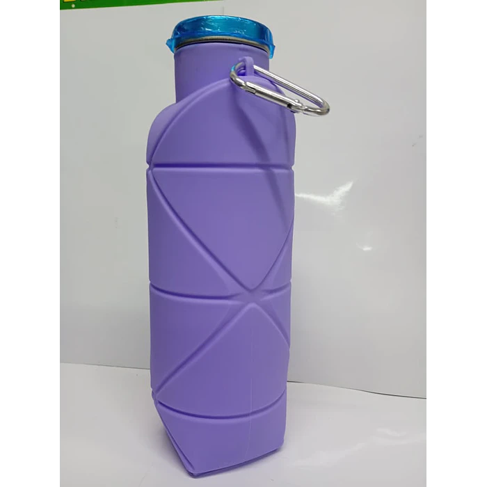 Botella Plegable Silicona Para Agua Deportiva Reutilizable 1