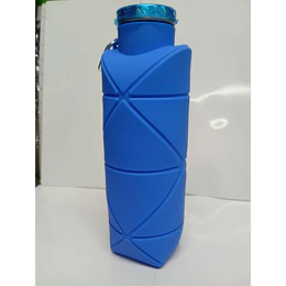 Botella Plegable Silicona Para Agua Deportiva Reutilizable