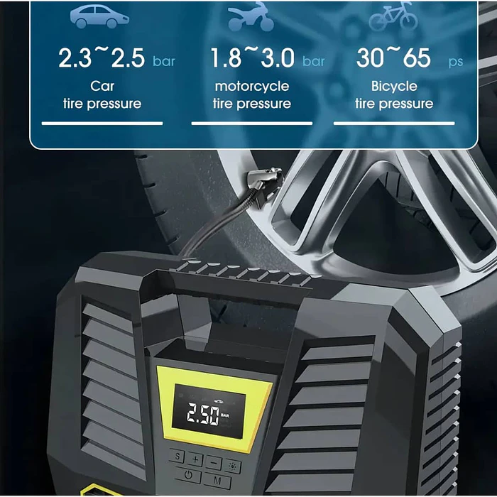 Compresor Aire Inalámbrico Carsun 150psi Digital Portátil 8