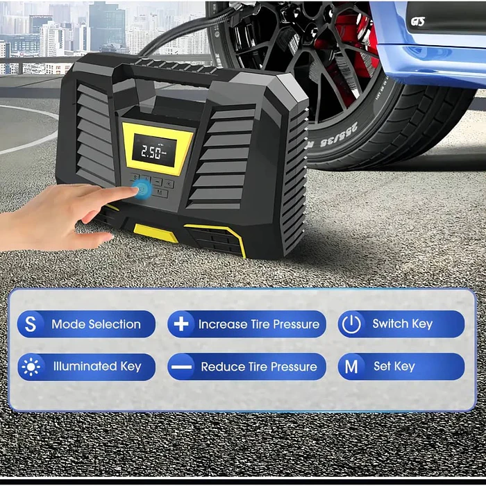 Compresor Aire Inalámbrico Carsun 150psi Digital Portátil 13