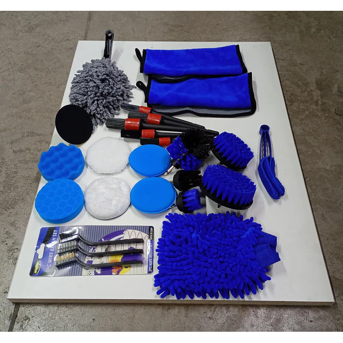 Kit Pulido de Auto Limpieza Tapiz 25 Piezas Pads Para Taladro  6