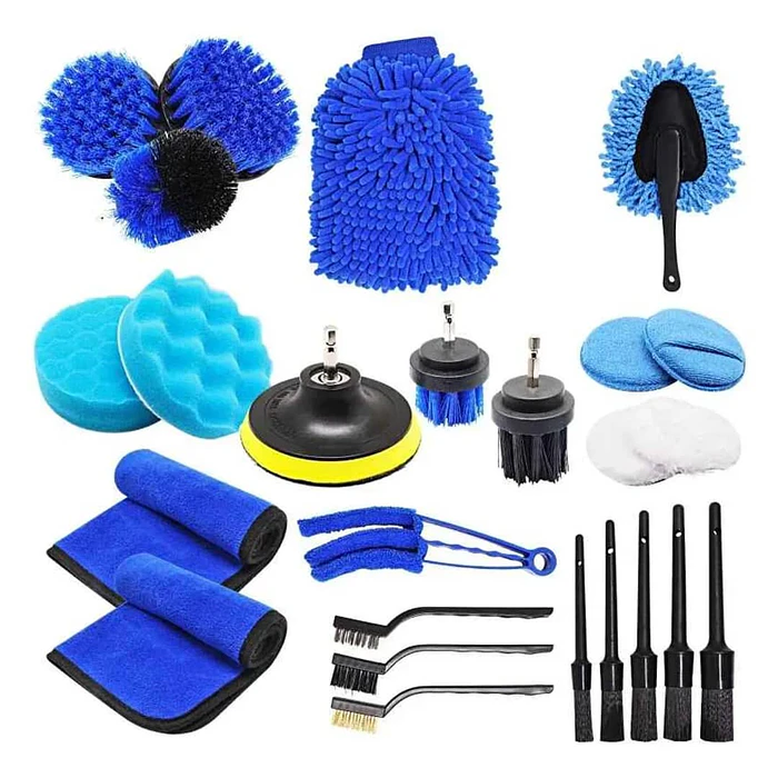 Kit Pulido de Auto Limpieza Tapiz 25 Piezas Pads Para Taladro  9
