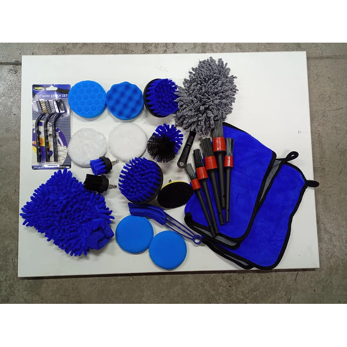 Kit Pulido de Auto Limpieza Tapiz 25 Piezas Pads Para Taladro  10