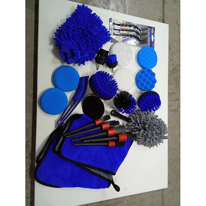 Kit Pulido de Auto Limpieza Tapiz 25 Piezas Pads Para Taladro  12