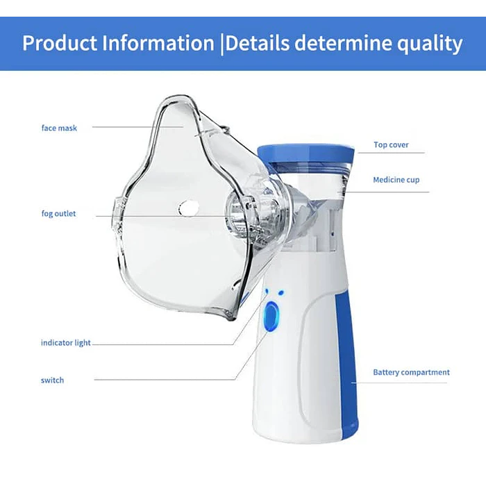 Nebulizador Portátil Inhalador USB A Pilas Adulto Niño 3