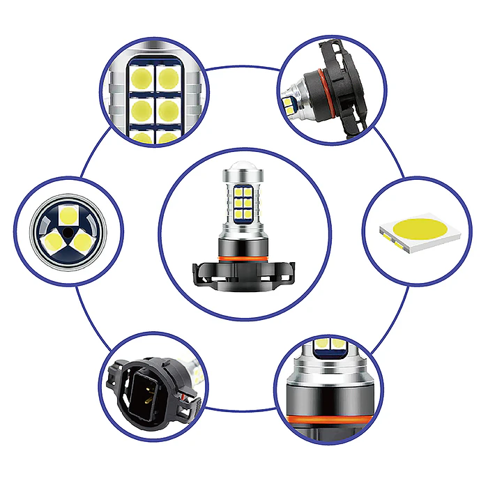 Par Ampolletas Led PSX24W Canbus Neblineros Sin Error 17