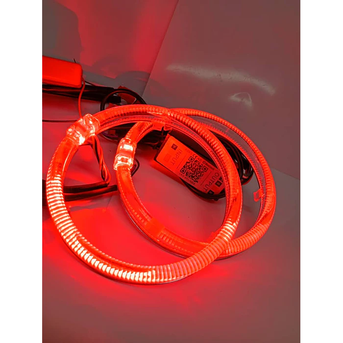 par de anillos de luz led circular universal ojos de ángel RGB multicolor 7
