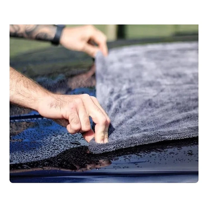 Super paño de Microfibra toalla de Ultra Secado - Calidad PREMIUM  1200GSM 60x40cm sin bordes ✨ color negro 13