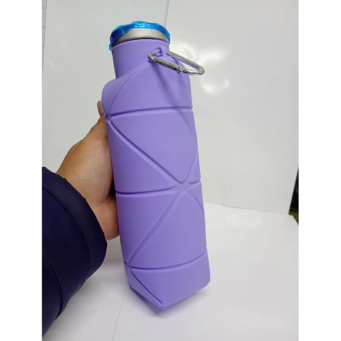 Botella Plegable Silicona Para Agua Deportiva Reutilizable 4