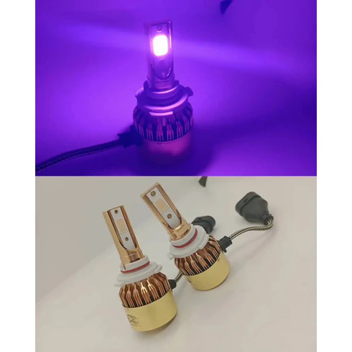 Par Ampolletas Turboled 9005 12.000lm 100watts Morado 5