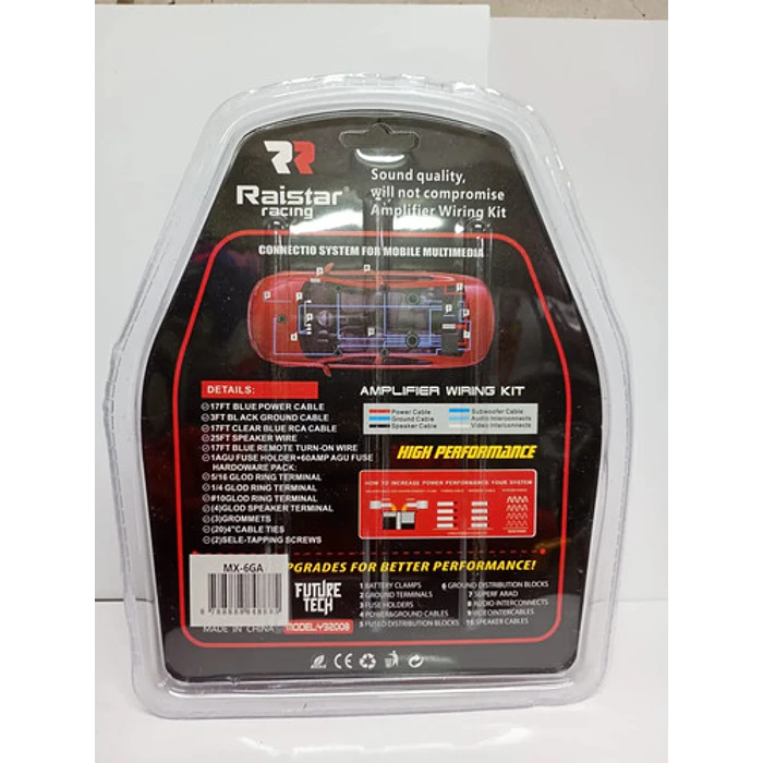Kit De Cables De Sonido Para Amplificador De Auto 6 Awg 3