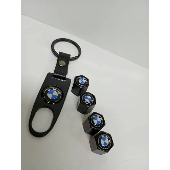 Llavero + Set De 4 Tapas De Válvulas Bm 2