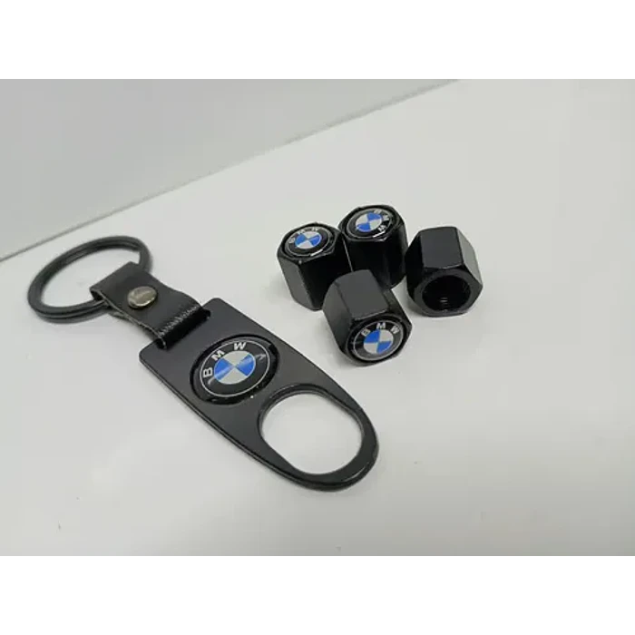 Llavero + Set De 4 Tapas De Válvulas Bm 3