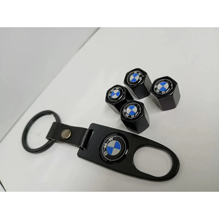 Llavero + Set De 4 Tapas De Válvulas Bm 5