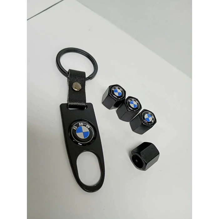 Llavero + Set De 4 Tapas De Válvulas Bm 7