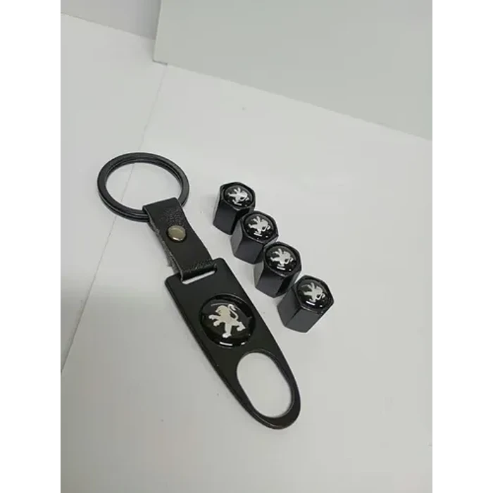 Llavero + Set De 4 Tapas De Válvulas Peu 1