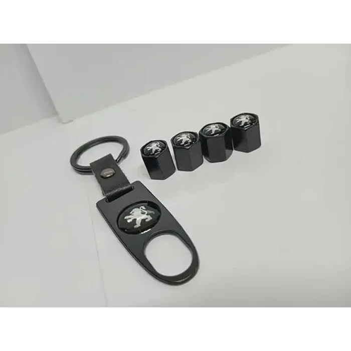 Llavero + Set De 4 Tapas De Válvulas Peu 3
