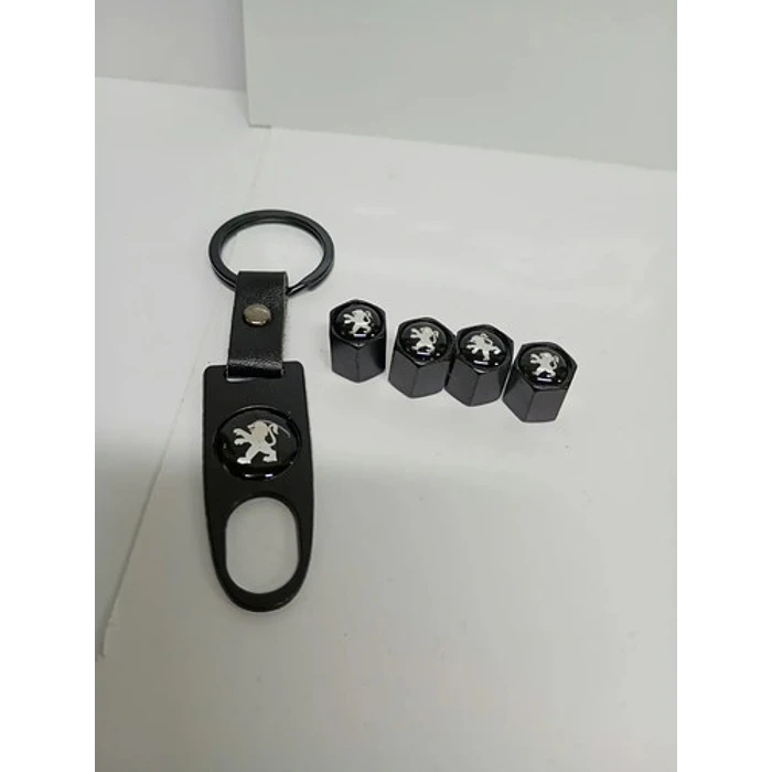 Llavero + Set De 4 Tapas De Válvulas Peu 4