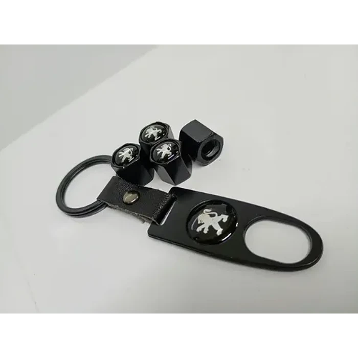Llavero + Set De 4 Tapas De Válvulas Peu 7