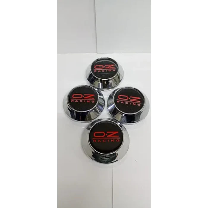 X4 Tapas Centro De Llantas De Auto Conicas Oz 62mmx68mm Negro Letra Roja 7