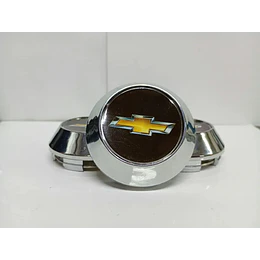 X4 Tapas Centro De Llantas De Auto Conicas  Ch Negro Logo Amarillo