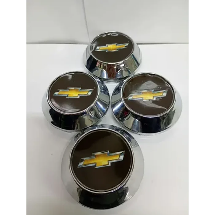 X4 Tapas Centro De Llantas De Auto Conicas 58mm X 60mm Ch Negro Logo Amarillo 4