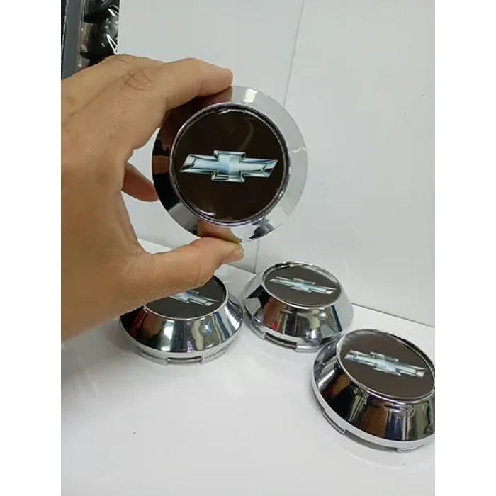 X4 Tapas Centro De Llantas De Auto Conicas 58mm X 60mm Ch Negro Logo Gris 3