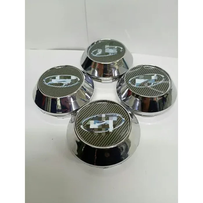 X4 Tapas Centro De Llantas De Auto Conicas 58mm X 60mm Hy Carbono 3
