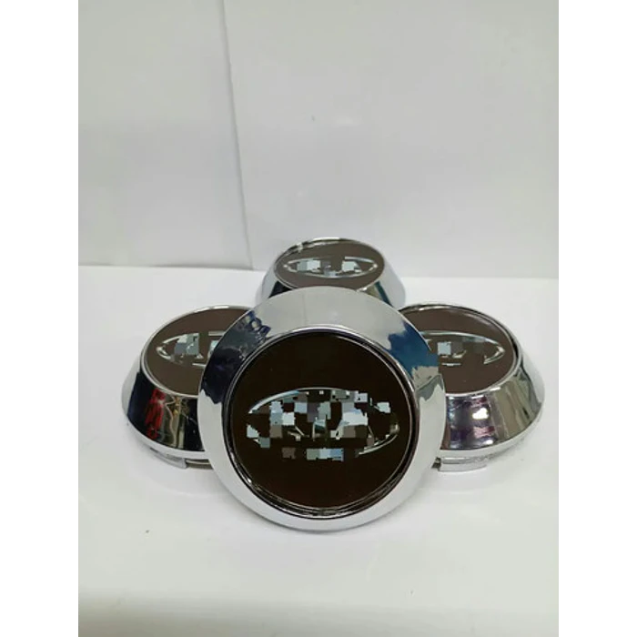 X4 Tapas Centro De Llantas De Auto Conicas 58mm X 60mm K Ovalo Negro 3