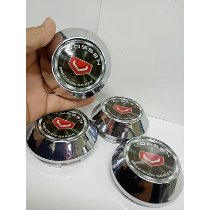 X4 Tapas Centro De Llantas De Auto Conicas 58mm X 60mm Vss Negro Logo Rojo 4