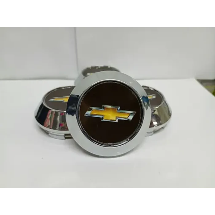 X4 Tapas Centro De Llantas De Auto Conicas 62mm X 68mm Ch Negro Logo Amarillo 7